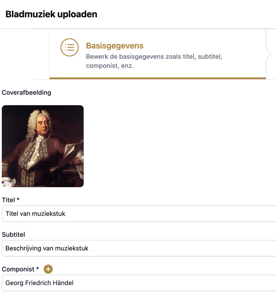 Partitura Stream - Bladmuziek uploaden - 1