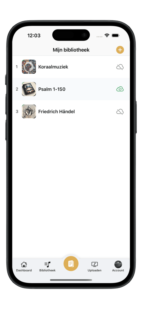 Persoonlijke bibliotheek Partitura Stream